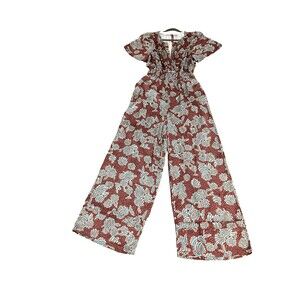 Anthropologie Multicolor Jumpsuit NWT ST Small Tall (Mauve & Blue Floral) Romper